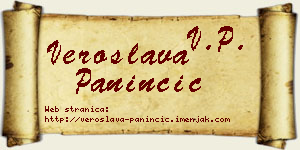 Veroslava Paninčić vizit kartica